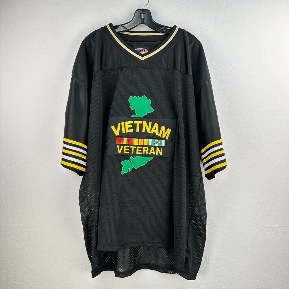 Vtg JWM Jersey Mens 3XL Vietnam Veteran Mesh All‎ Gave Some Embroidered Black